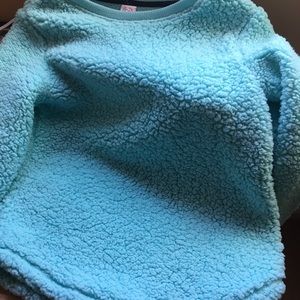 Fluffy blue sweater shirt